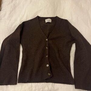Wilfred Chocolate Button-Up Cardigan